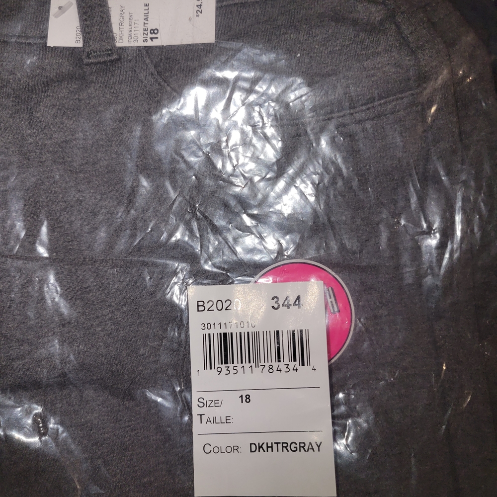 Pants Uniform Place Girls Dark Heather Gray NEW in Sealed Package